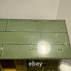 Vintage Marx Tin Metal LItho US Army Headquarters Training With Furniture T3-22