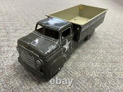 + Vintage Marx Tin Military Army USA 41573147 Transport Truck 13 1/2 Long