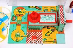 Vintage Marx Tin Space Satellites with Launching Site and Rocket Unused Set