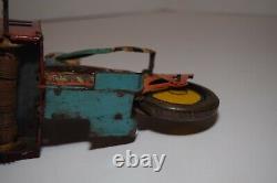 Vintage Marx Tin Speed Boy Delivery Motorcycle Cart Wind-Up Toy