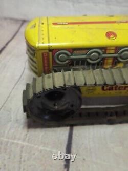 Vintage Marx Tin Toy Caterpillar Giant Climbing Tractor & Driver WORKS Wind up