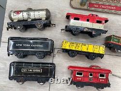 Vintage Marx Tin Toy Train Set Union Station Windup Steam Engine Track Car Loy