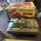 Vintage Marx Tin Wind Army Tank Single Barrel Works With Rough Box