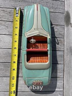 Vintage Marx Tin Wind Up D-6581 Car Working 3 Replacement Wheels With Windshield