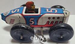 Vintage Marx Tin Wind Up Midget Racer Car Works