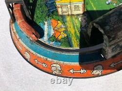 Vintage Marx Tin Wind Up Popeye Express Toy RARE