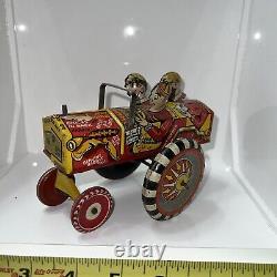 Vintage Marx Tin Wind Up Toy Car. The Old Jalopy. College Kids. 1940s. Works