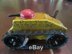 Vintage Marx Tin Windup Climbing Fighting Tank Mint Condition With Box