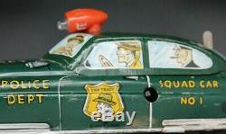 Vintage Marx Toys 1949 Wind Up Dick Tracy Tin Police Squad Car