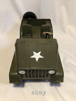 Vintage Marx Toys Large Plastic Military Jeep & Trailer