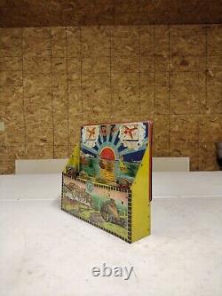 Vintage Marx Toys Tin Litho Army & Navy Wind Up Shooting Game