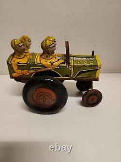 Vintage Marx Toys Tin Litho Jumpin Jeep Used Tin Toy