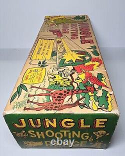 Vintage Marx Toys Tin Litho Jungle Shooting Range. 45 Cal Complete in Box