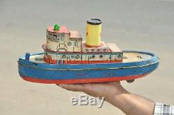 Vintage Marx Trademark Ship/Boat Litho Battery Tin Toy, Hongkong