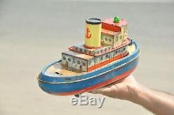 Vintage Marx Trademark Ship/Boat Litho Battery Tin Toy, Hongkong