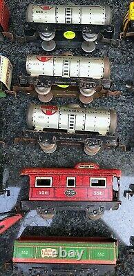 Vintage Marx Train O Scale Freight/Dump/Tank Cars Tin Litho 20pcs