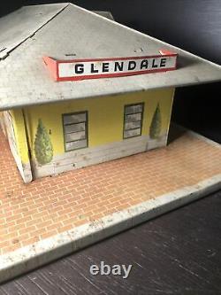 Vintage Marx Train Tin Toy Glendale Depot Train Station