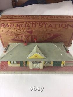 Vintage Marx Trains 4418 Talking Glendale Station tin O scale with box