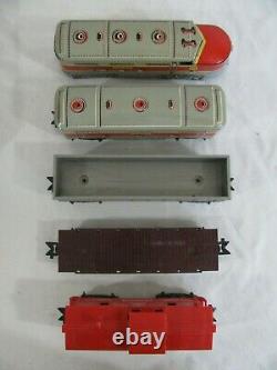 Vintage Marx Trains O-27 Tin Litho Monon AB Diesel Freight Set with Box #28822 EX