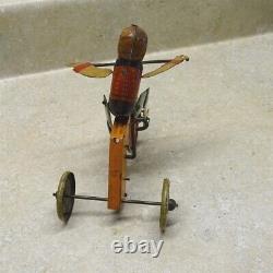 Vintage Marx U. S. A. Tin Monkey Cyclist + Box, Wind Up Toy