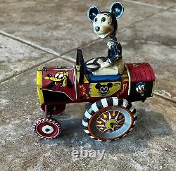 Vintage Marx Walt Disney Mickey Mouse Dipsy Wind-Up Tin Litho Car Toy