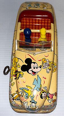 Vintage Marx Walt Disney Parade Roadster Tin Friction Litho Toy Car. Has Box