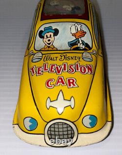 Vintage Marx Walt Disney Television Tin Friction Litho Toy Car. Built To Last