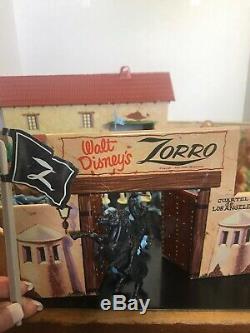 Vintage Marx Walt Disney Zorro Tin Play Set Almost Complete No Box Minty