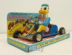 Vintage Marx Walt Disney's Donald Duck Go-Mobile Tin Friction Car with Display Box