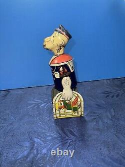 Vintage Marx Wind Up Popeye With Parrots Tin Toy