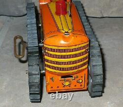 Vintage Marx Wind-up Tin Caterpillar Tractor / Bulldozer