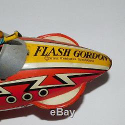 Vintage Marx Windup Flash Gordon Tin Rocket Fighter Signed By Buster Crabbe