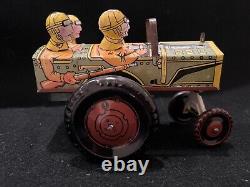 Vintage Marx Windup Jumpin' Jeep 22c Metal Toy Tin 1940'S