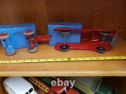 Vintage Marx Wyandotte Pressed Steel Stake Truck Tin Old Toy Lot large truck toy