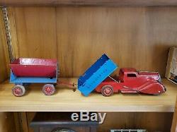 Vintage Marx Wyandotte Pressed Steel Toy Truck Mar Old Tin Toy Lot
