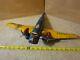 Vintage Marx steel, tin toy US Mail 990-5 Airmail, wind up prop airplane model