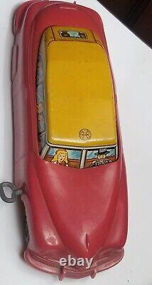 Vintage Marx wind up windup MYSTERY COUPE TIN TOY CAR FLIP TOP