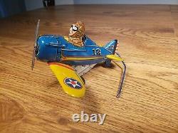 Vintage ORIGINAL MARX ROLL OVER PLANE WIND-UP TOY MINTY WORKS GREAT 1920s NICE