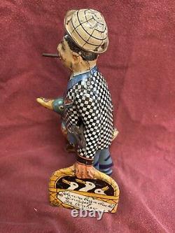 Vintage Original 1930s MARX Tin Litho Wind Up JOE PENNER Salesman Duck Briefcase