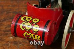 Vintage Original 1930s Marx Coo Coo Car Tin Litho Windup Toy Car Working