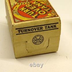 Vintage Original Marx Tin Litho Wind Up Turnover Tank With Box, Works