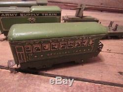Vintage RARE 1940's MARX N0.500 WW2 ARMY SUPPLY TRAIN Set