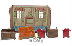Vintage Retro Louis Marx Newlyweds Dining Room Tin Litho Playset From The 1920s