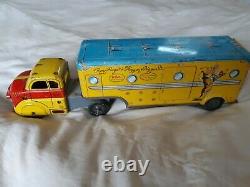 Vintage Roy Rogers truck & Marx Family Vacation Wagon (Wind Up)