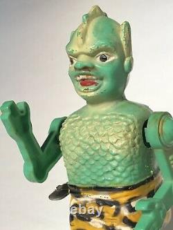 Vintage Son of Garloo Marx Wind-Up Tin Toy Green Monster 1960s Free Shipping