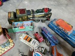Vintage Tin Battery Op Friction Tin Toy Windup Japan Tin Toy Lot marx cragstan