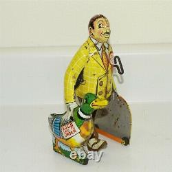 Vintage Tin Litho Marx The Butter and Egg Man, Wind Up Toy
