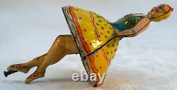 Vintage Tin Litho Toy Marx Ballerina Spinning Figurine Toy Ballet Girl 1930's