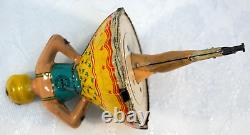 Vintage Tin Litho Toy Marx Ballerina Spinning Figurine Toy Ballet Girl 1930's