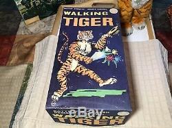 Vintage Tin Marx Battery Operated Walking Tiger AKA Esso Tiger Tony 1950s